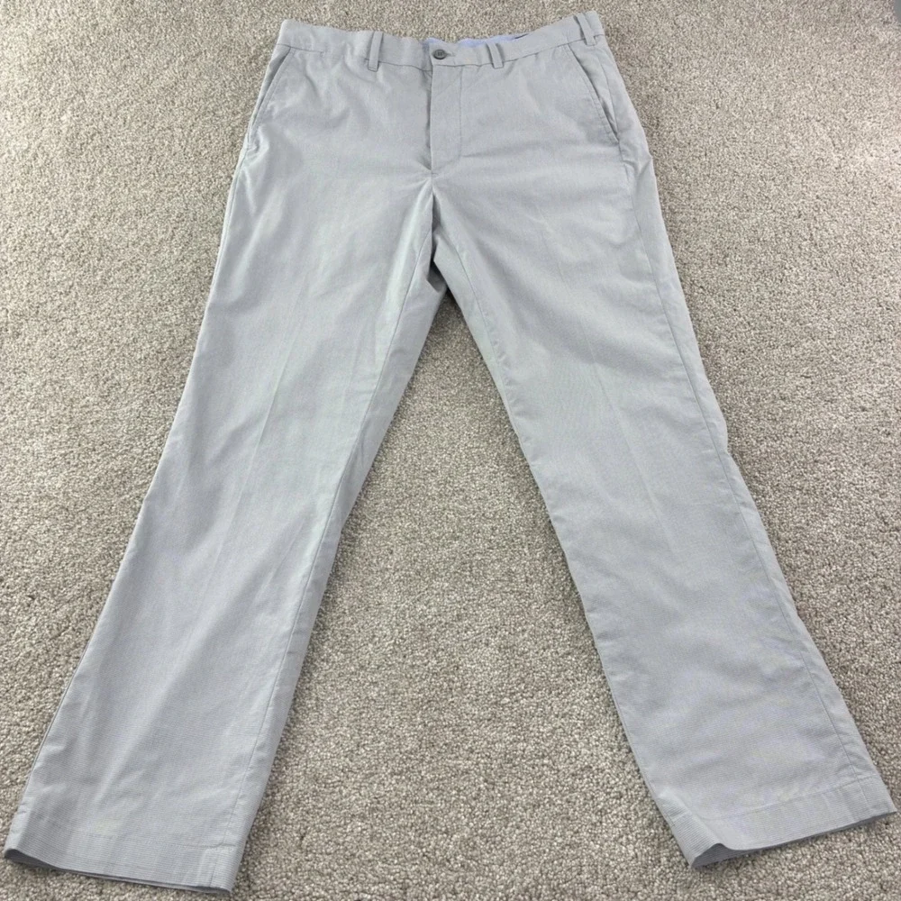 Polo‎ Golf Ralph Lauren Mens 33x32 Gray Micro Check Tailored Fit Pants Golfcore